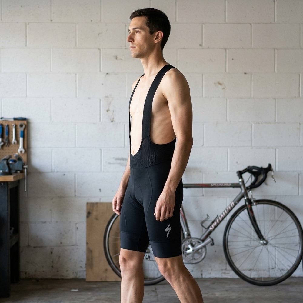 Specialized Mens SL R Bib Short Large Black Padded Cycling Performance Gear